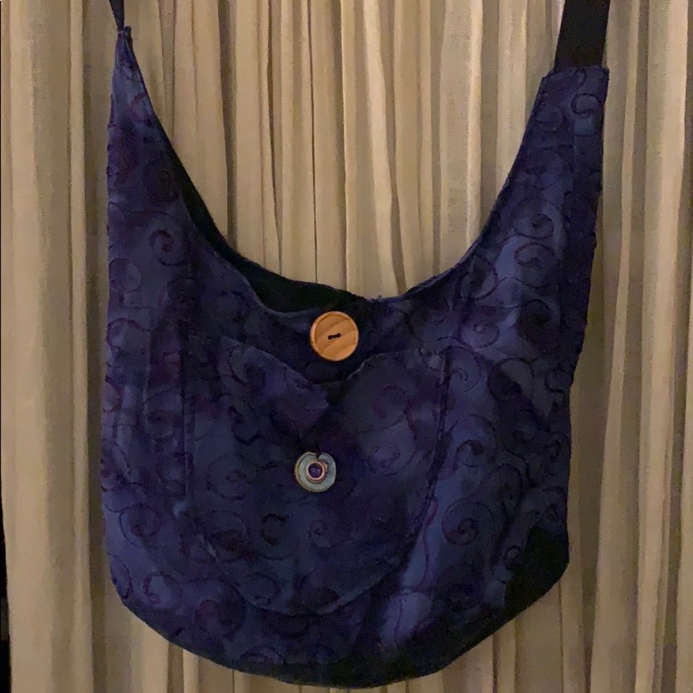 Blue and purple boho bag/purse
